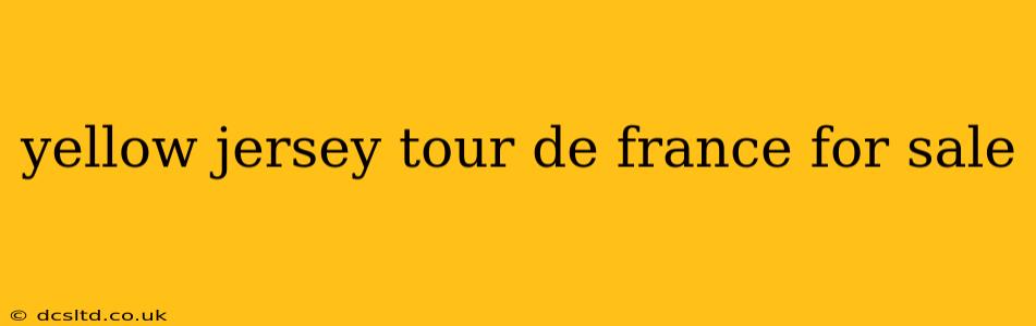 yellow jersey tour de france for sale