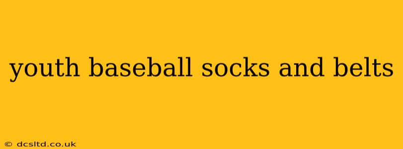 youth baseball socks and belts