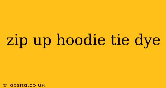 zip up hoodie tie dye